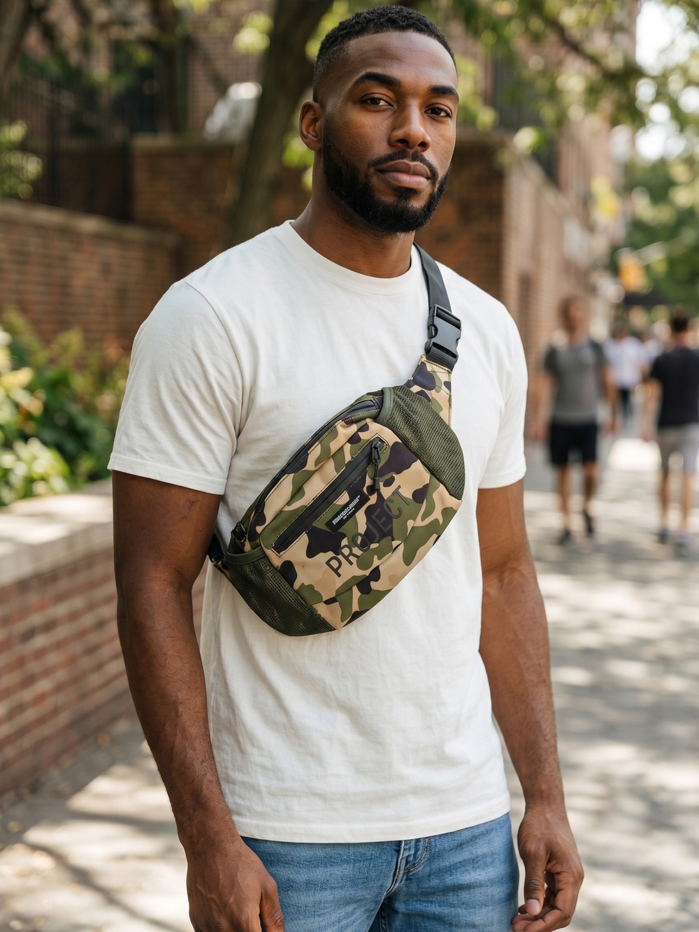 Crooks & Castles Camo Belt Bag - Green, Black, Tan